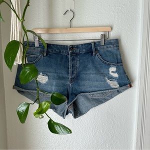 Roxy Mid Rise Jean Shorts